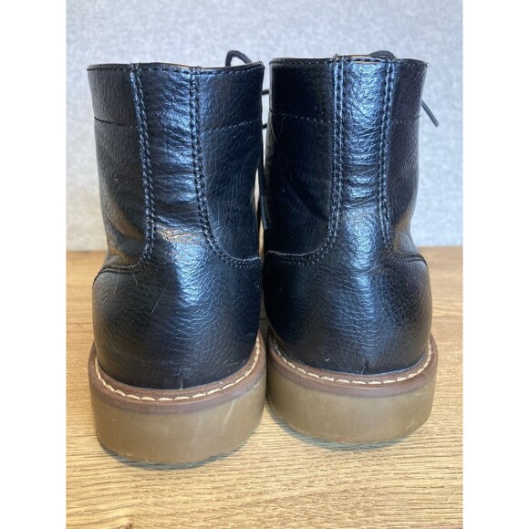 Madden Men’s sz 8 Black Combat Boot He Sone Style Faux Leather Brown Lug Sole main image 4